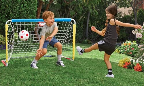Kids Soccer Goal Set with Ball and Pump - Outdoor Backyard Play