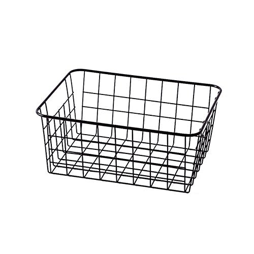 Black Wire Storage Basket Small Sturdy Kitchen Pantry Organizer - 1PC