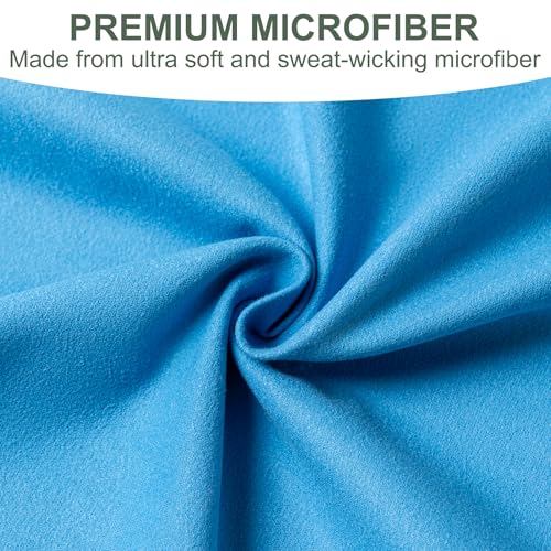 Aegero Microfiber Camping Towel Set - Blue, 24x48 Inch, Quick Dry & Ultra Soft