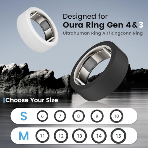 10 Pack Silicone Ring Covers for Oura Ring Gen 4 and 3 - Multi Color, Size S (6/7/8/9/10)