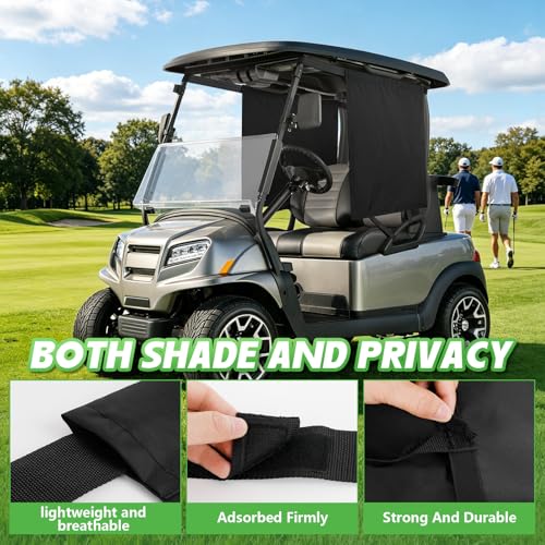 2-Piece Golf Cart Sun Shade Cover for All Two-Passenger Carts - Durable & Easy Install