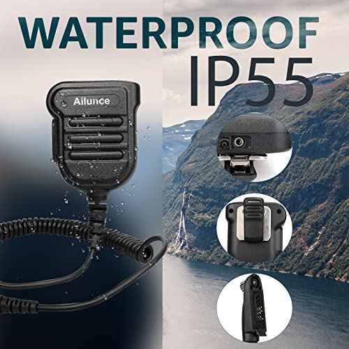 Retevis RT47V MURS Radios, 2 Way Radios with Shoulder Mic, IP67 Waterproof Walkie Talkies, Rechargeable, Walkie Talkie for Hunting, Boating, Fishing, Surfing, Camping(2 Pack)