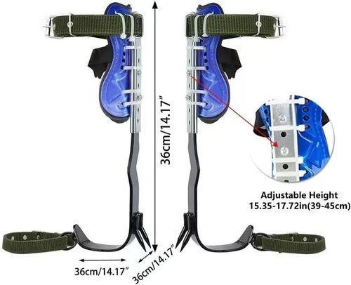 MYCGJH Tree Climbing Spikes Set, Adjustable Tree Climbing Gear Tree Climbing Tool with Non-Slip Pedal for Picking Fruit, Indoor and Outdoor Sports