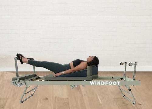 WINDFOOT Large Upholstered Wedge for Pilates Reformer Machine, Fitness Equipment for Pilates, Pilates Reformer Accessories for Floor Exercises, Ideal for Home Pilates and Studio Use.