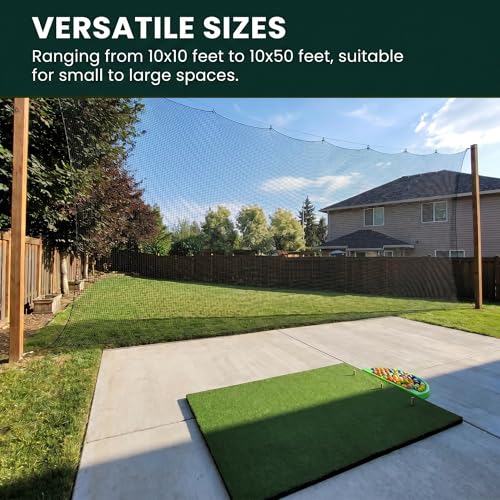 Golf Practice Net 10x15 Feet Heavy Duty Hitting Barrier for Indoor Outdoor Use