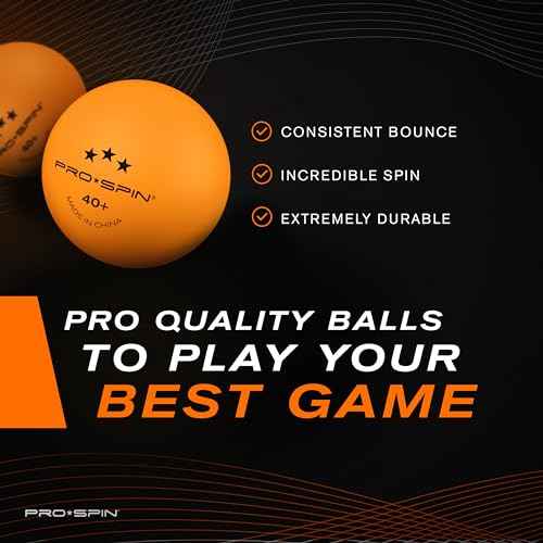 PRO SPIN Ping Pong Balls - 3-Star Premium Orange Table Tennis Balls | High-Performance 40+ ABS Professional Quality | Ultimate Durability for Indoor & Outdoor Ping Pong Tables