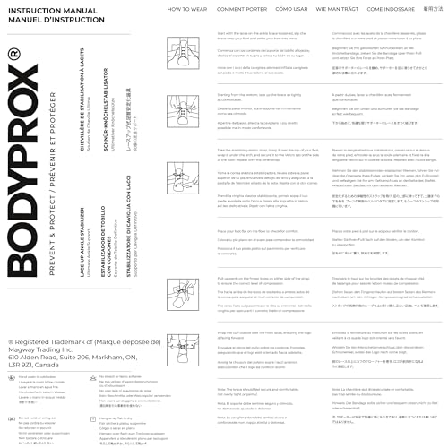 Bodyprox Ankle Brace Support Lace Up Stabilizer Medium - Men & Women
