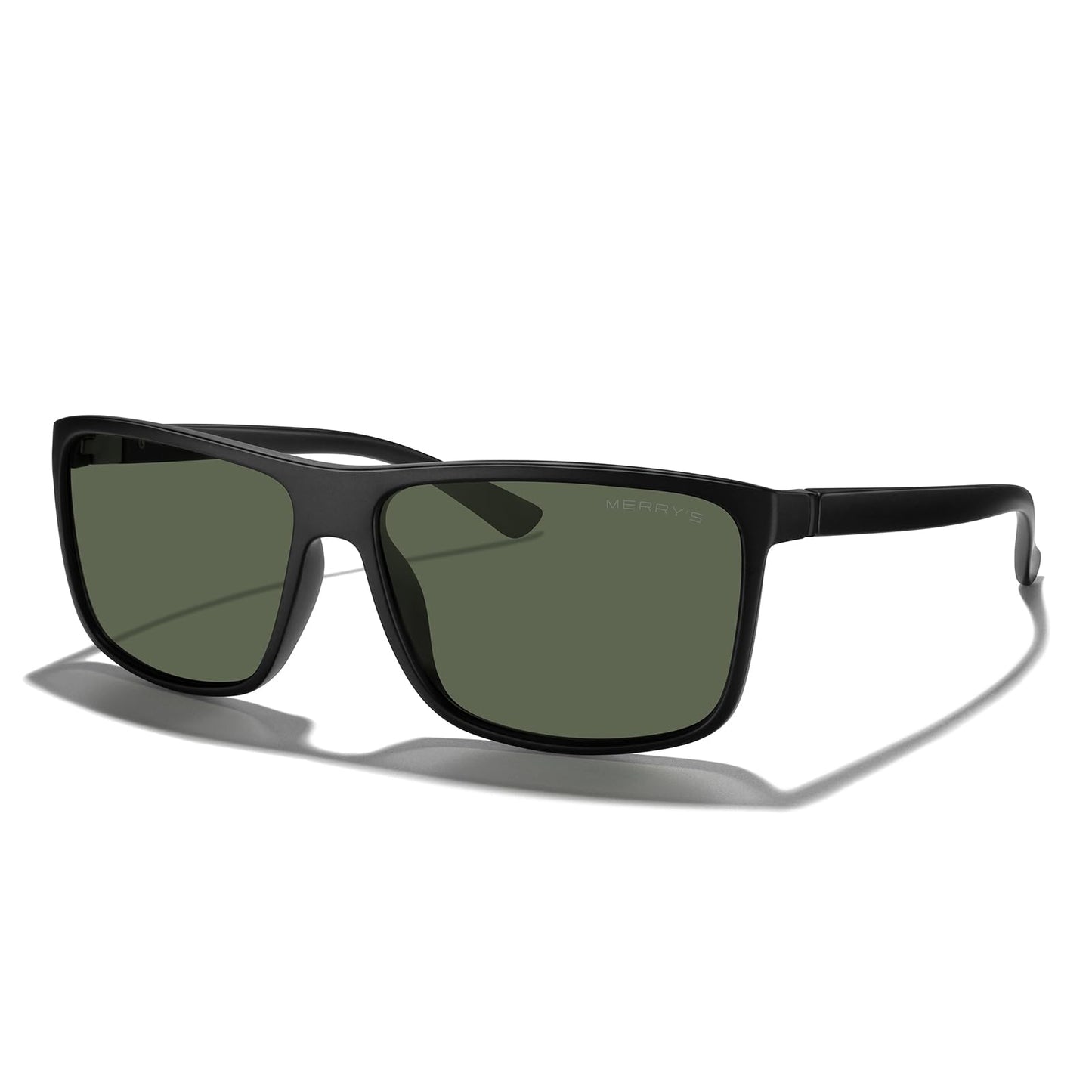 MERRY'S Rectangular Polarized Sports Sunglasses for Men Women Cycling Driving Fishing UV400 Protection S8225