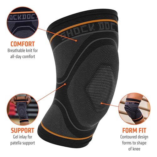 Shock Doctor Knee Compression Sleeve Support XL - Pain Relief & Stability