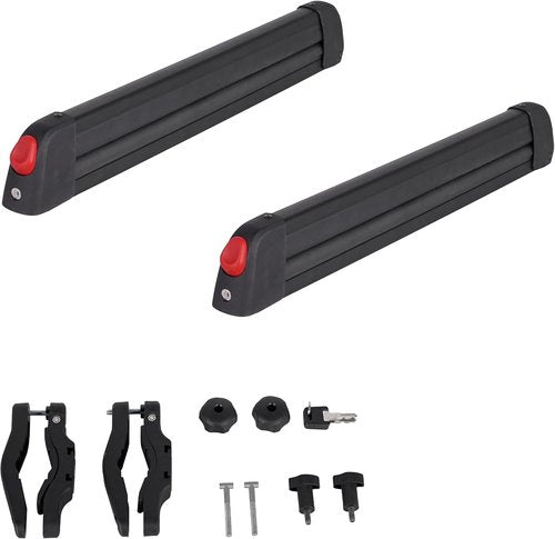 Ski & Snowboard Roof Racks with Anti-Theft Lock, 28'' Ski Carrier Rack Fits 6 Pairs Skis or 4 Snowboards