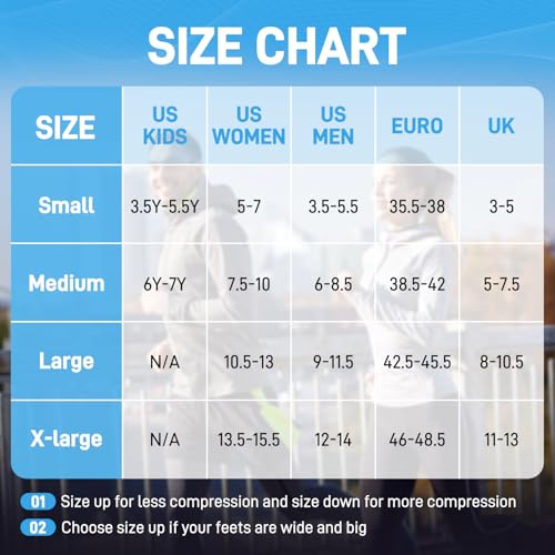 IRAMY Compression Ankle Support Crew Socks Men Women 3 Pairs - Pink+Purple+Light Blue Large