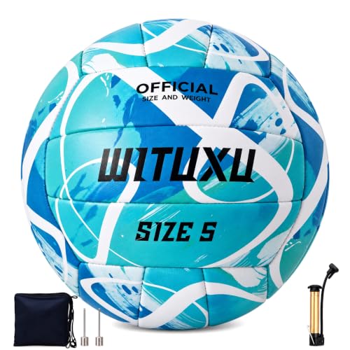 Blue Official Size 5 Volleyball Soft Touch Indoor & Outdoor Play