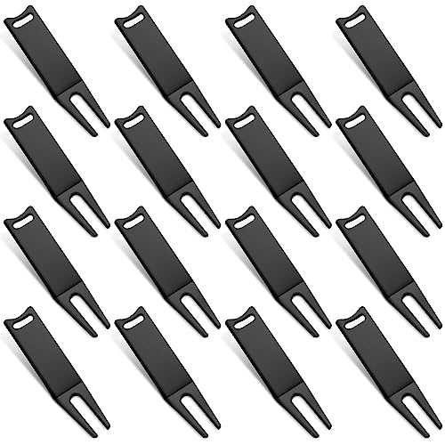 Black Metal Golf Divot Repair Tool Bent Design - Pack of 8