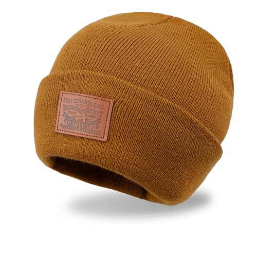 Levi's Men's All-Season Hero Beanie Soft Knit Cuffed Winter Hat, Warm & Comfortable Everyday Style