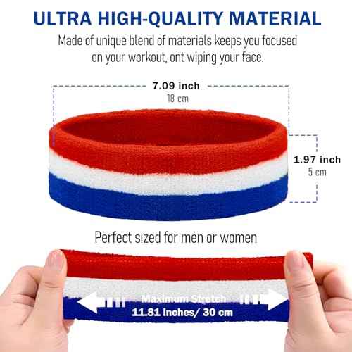 Ronglry 3pcs Sweatbands Set Sports Wristband and Headband Colorful Sweatbands for Women Men Striped Sweat Band LGBTQ Pride Rainbow Headband Wristband Set Includes 1 Sports Headband and 2 Wristband