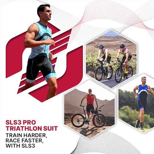 SLS3 Triathlon Suits Mens - Premium Trisuit Triathlon Men - Sleeveless, Quick Drying Tri Kit with Large Back Pocket