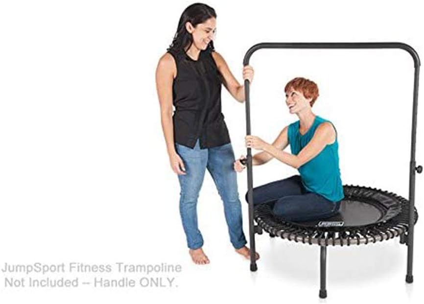 JumpSport Handle Bar Accessory for Arched Leg Fitness Trampolines | Black | Adjustable Height Settings | Trampoline Not Included