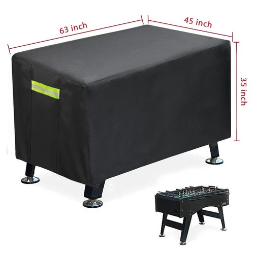 Foosball Table Cover Waterproof Soccer Table Cover Outdoor/Indoor Water-Resistant 320D Oxford Fabric-63x45x35 inches (LxWxH)