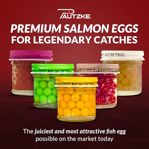 Fishing Bait Set of 5 Salmon Egg Baits - Natural Fish Eggs for Trout & Salmon