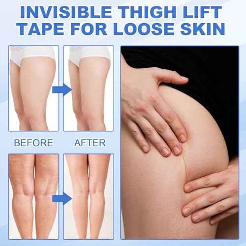 Thigh Lift Tape for Loose Skin, Waterproof Invisible Firming Patches for Legs, Reducing Thigh Friction, Lift and Patches Legs for Sagging Skin, Stomach, Arms, Body Tape for Women, 1BOX