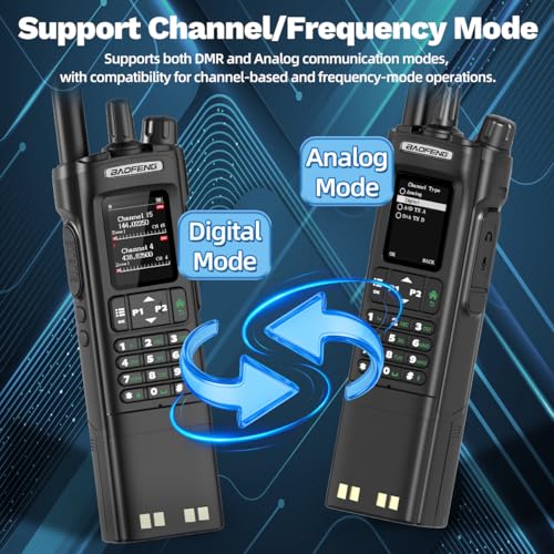 BAOFENG DM-32 DMR Radio Long Range Rechargeable Walkie Talkies UV32 5RM K5 Handheld Two Way Radio NOAA Weather Radio with 3800mAh Battery USB-C Charging GPS,Copy Frequency for Hunting Survival Gear