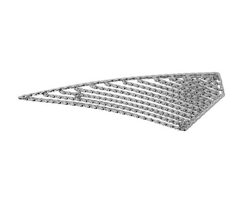 Square Twisted Frame Insert for 20" Lowrider Bike Frames, Chrome