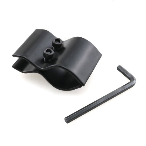 HJGarden Multifunctional Metal Clip Bike Light Stand Flashlight Clamp Steel Clip Plastic Butterfly Clip for Hunting Flashlight Scope Holder Black