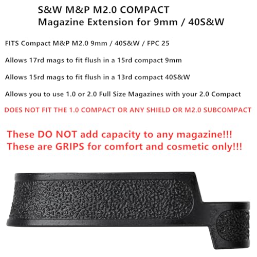 3-Pack Magazine Sleeve Inserts for Compact M&P M2.0 9mm / 40S&W / FPC 25