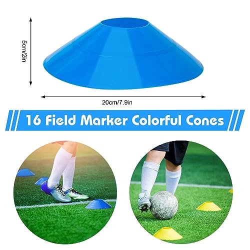 Blue Soccer Speed & Agility Training Set with Ladder Cones & Carry Bag
