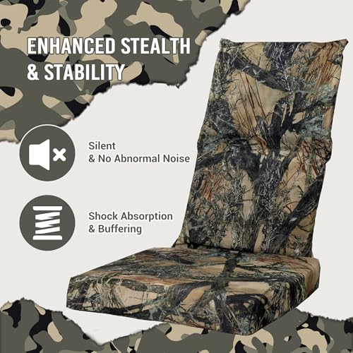 Tree Stand Seat Replacement Camouflage Cushioned Stool for Hunting