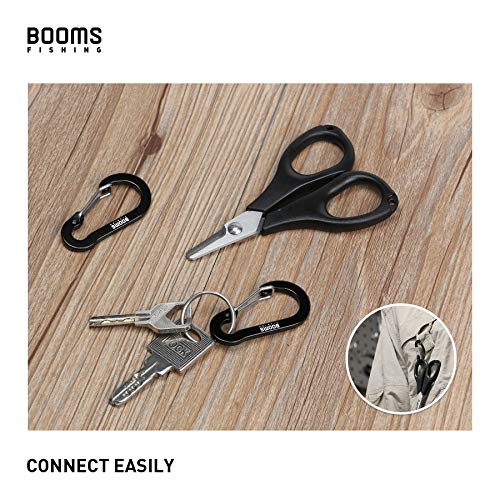 Black Booms Fishing CC1 Multi-Use Aluminum Carabiner Clip 12 Pack - 2 Inch Small Keychain Clips