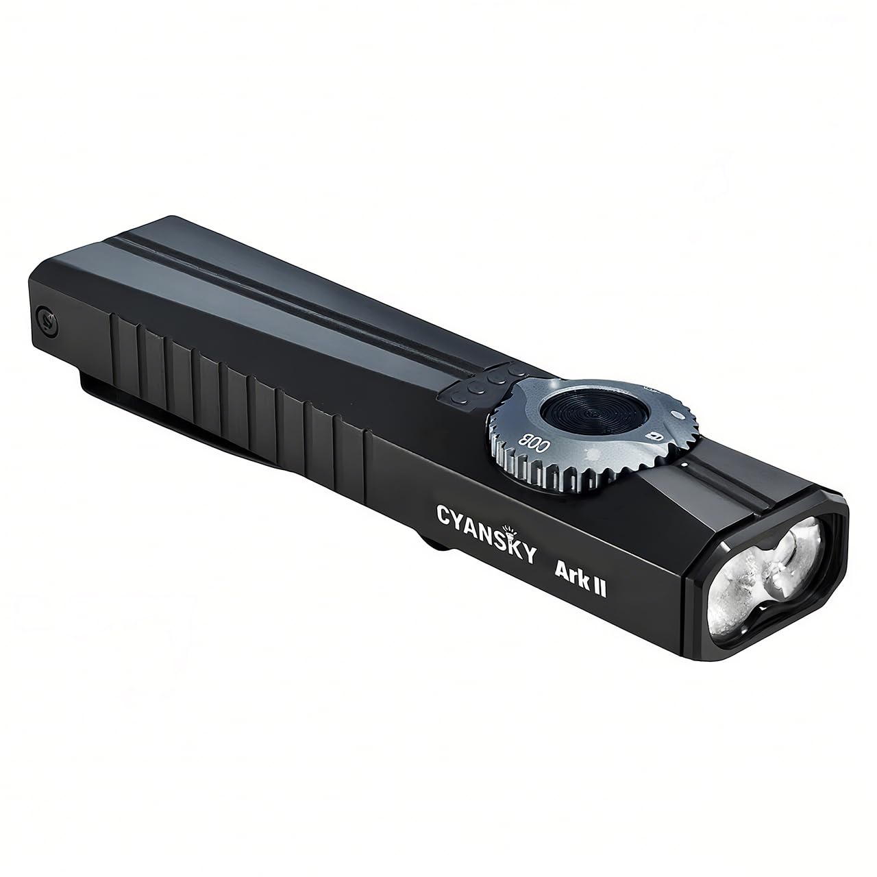 CYANSKY Ark II EDC Flat Flashlight, 1500 Lumen White Light LED Light, Powered by Rechargeable Internal Battery, for Outdoors, Emergencies, Work (Black)