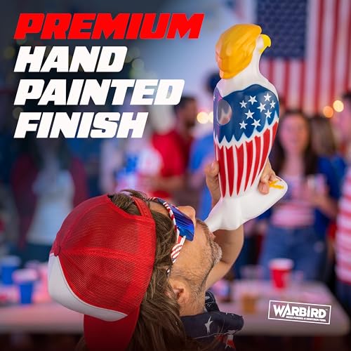 Patriotic Eagle Beer Bong Funnel - 66 oz Capacity for Tailgating & Parties