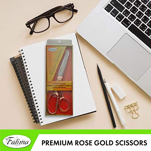 Heavy-Duty Fabric Tailor Scissors 8.5 Inch with Rose Gold Handle