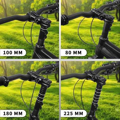BUCKLOS Bike Stem Riser Extender MTB, 1-1/8" 28.6mm Bike Fork Stem, Handlebar Stem Aluminum Adapter for Mountain Bike, Road Bike, MTB, BMX