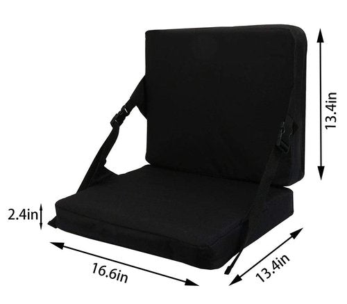 KIMI HOUSE Indoor & Outdoor Folding Chair Cushion, Foldable Portable Stadium Seat,Chair Cushion for Sports Events, Outing, Travelling，Hiking, Fishing