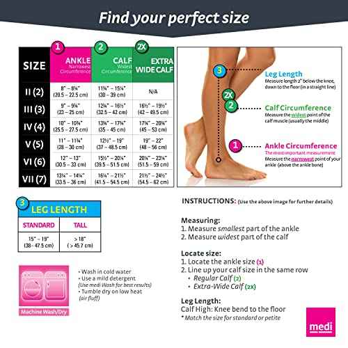 mediven for Men Classic, 20-30 mmHg ? Calf High Compression Stockings, Closed Toe Leg Circulation for Men, Compression Dress Socks, Leg Support Compression Coverage