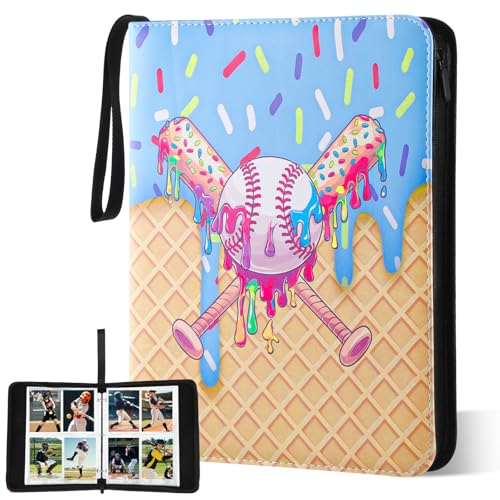 Ice Cream Drip Baseball Card Binder Album 440 Pocket Classic Blue - Jaloro Variation