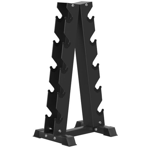 HANDBODE 5-Tier A-Frame Dumbbell Rack, 550 lb Capacity Compact Storage Organizer for Heavy Weight Dumbbells, Space-Saving Weight Stand for Home Gym