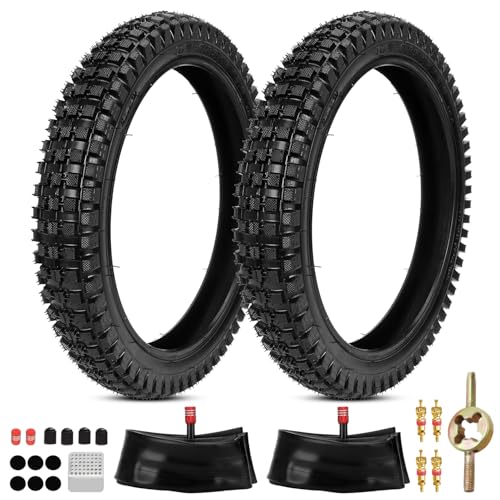 2 Pack 16x2.4 Dirt Bike Tire and Inner Tube Set for Razor MX650 MX500 SX500