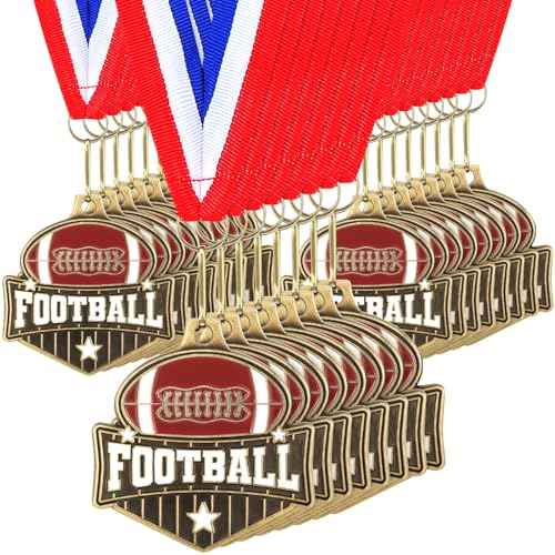 Tondiamo 24/48 Pcs Award Medals Bulk Sports Medals with Neck Ribbons 2 Inches Winner Award Prize Gift for Sports Themed Party Favors Team Tournaments School Match