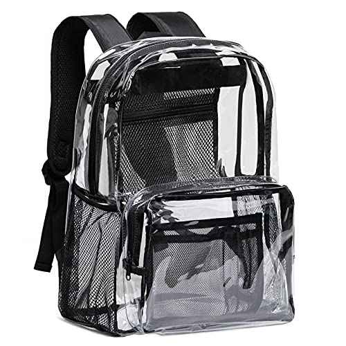 Vorspack Clear Backpack - Heavy Duty PVC Transparent See Through Backpack for College & Workplace