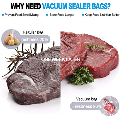 4 x 8 Inch Vacuum Seal Bags - Transparent Food Storage Bags 100pcs