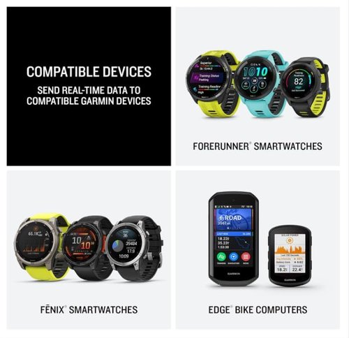 Garmin HRM 600 Premium Heart Rate Monitor with Running Dynamics, XS–S Strap (22"-28") – Compatible with Garmin Smartwatches & Cycling Computers – with Wearable4U PowerBank Bundle