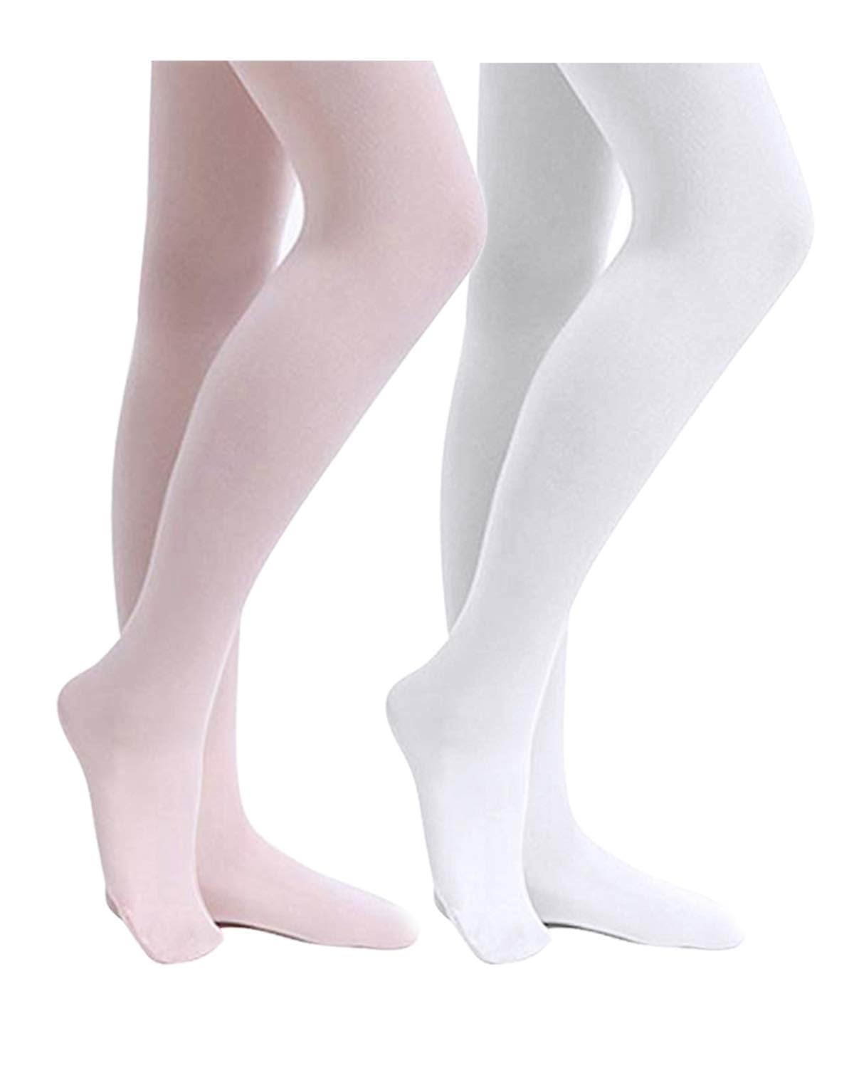 Stelle Girls' Ultra Soft Pro Dance Tight/Ballet Footed Tight(Toddler/Little Kid/Big Kid),BP+WT,XXS