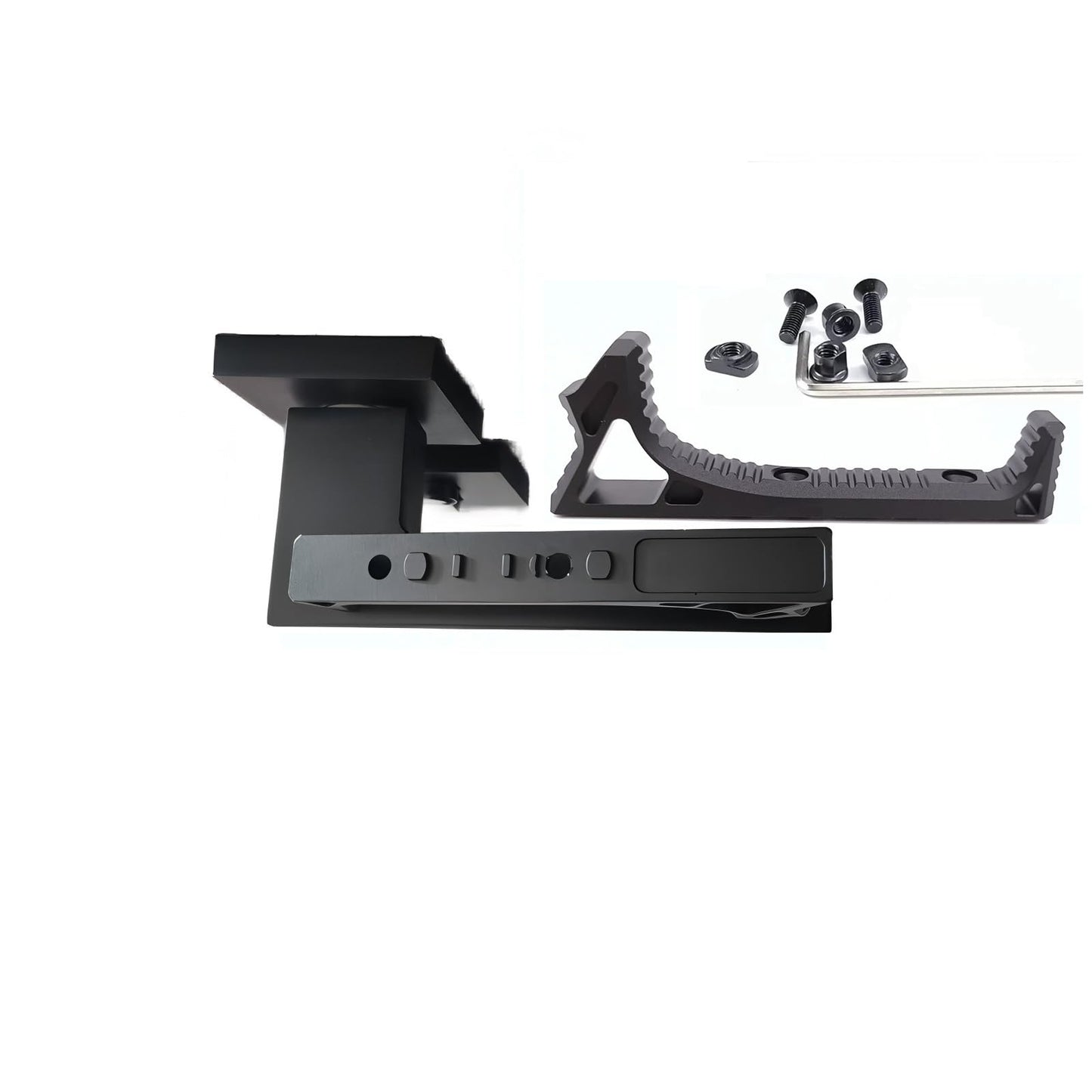 SQHYBAG Black Aluminum Door Handle Set Replacement Threaded Handle Kit for Door Assembly