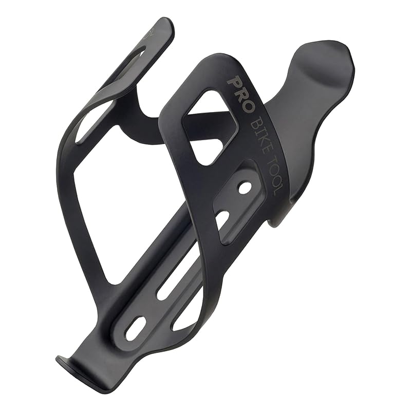 Pro Bike Tool Aluminum Bottle Cage - Matte Black/Aluminum, Universal Fit