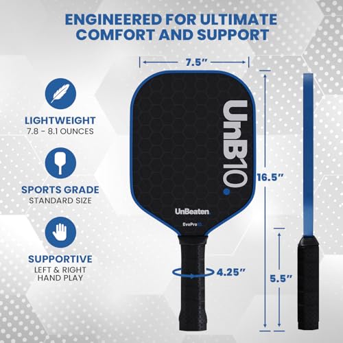 Set of 2 Carbon Fiber Pickleball Paddles USAPA Approved Lightweight with Balls & Bag