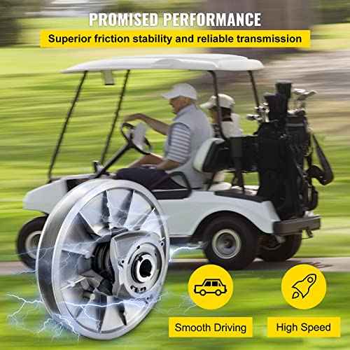 Vevor Supsuper Golf Cart High Torque Driven Clutch for Club Car DS & Precedent 1997 to Up Club Car 4-Cycle Gas Golf Cart Model, Silver