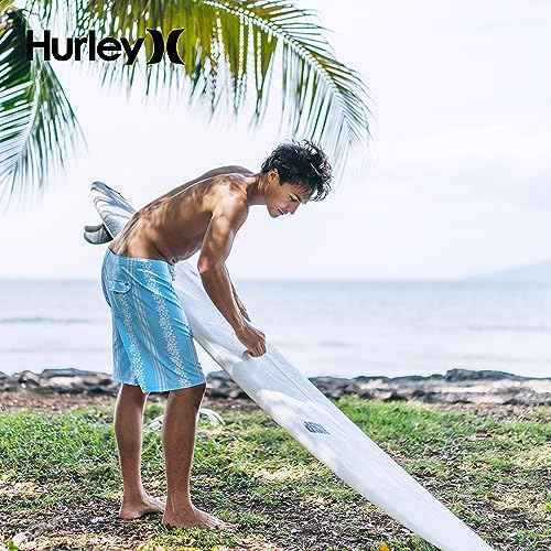 Hurley Men's Big & Tall Phantom One and Only Solid Board Shorts, Unity Blue, 46IN